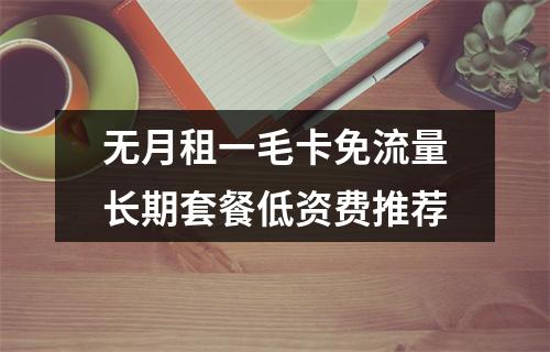 无月租一毛卡免流量长期套餐低资费推荐