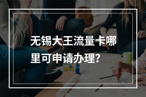 无锡大王流量卡哪里可申请办理？