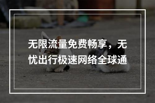 无限流量免费畅享，无忧出行极速网络全球通