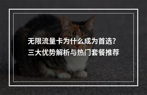 无限流量卡为什么成为首选？三大优势解析与热门套餐推荐