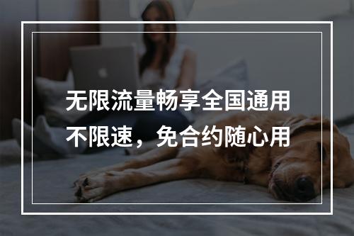 无限流量畅享全国通用不限速，免合约随心用