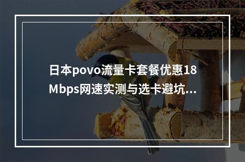 日本povo流量卡套餐优惠18Mbps网速实测与选卡避坑指南