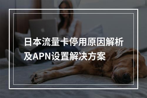 日本流量卡停用原因解析及APN设置解决方案