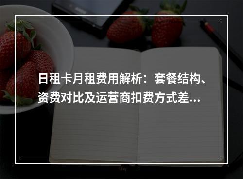 日租卡月租费用解析：套餐结构、资费对比及运营商扣费方式差异