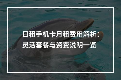 日租手机卡月租费用解析：灵活套餐与资费说明一览