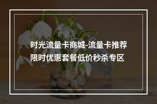时光流量卡商城-流量卡推荐限时优惠套餐低价秒杀专区