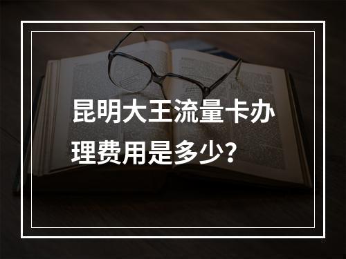 昆明大王流量卡办理费用是多少？