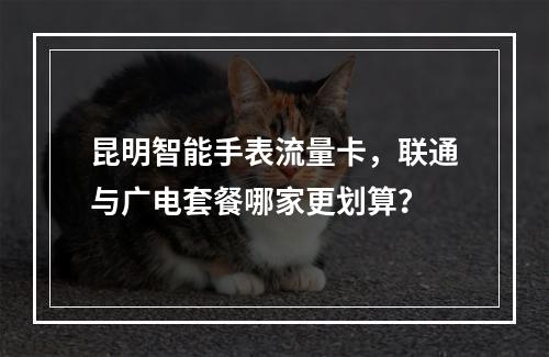 昆明智能手表流量卡，联通与广电套餐哪家更划算？