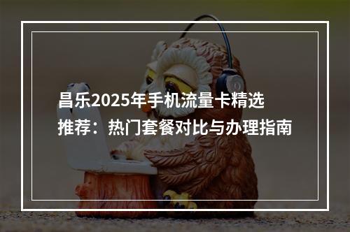 昌乐2025年手机流量卡精选推荐：热门套餐对比与办理指南