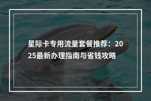 星际卡专用流量套餐推荐：2025最新办理指南与省钱攻略