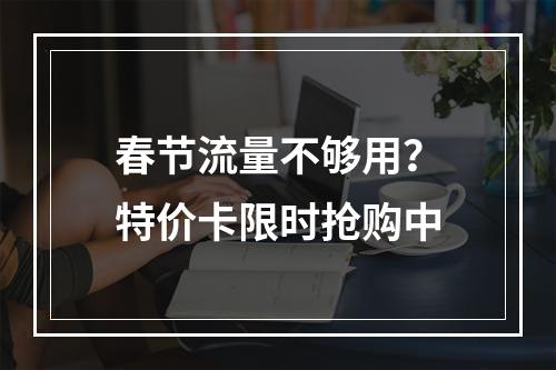 春节流量不够用？特价卡限时抢购中