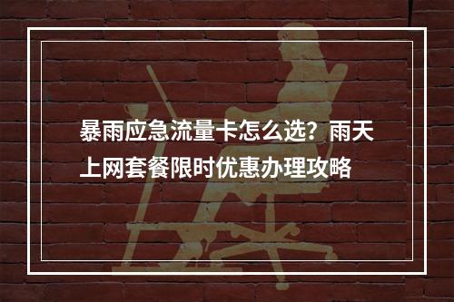 暴雨应急流量卡怎么选？雨天上网套餐限时优惠办理攻略