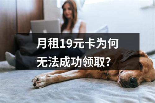 月租19元卡为何无法成功领取？