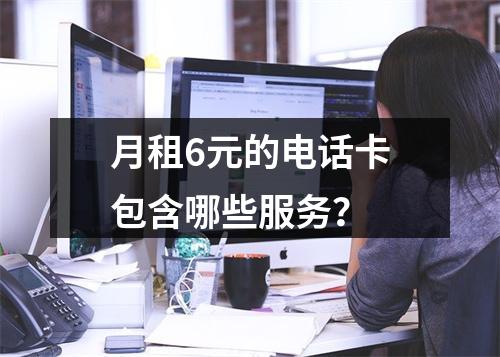 月租6元的电话卡包含哪些服务？