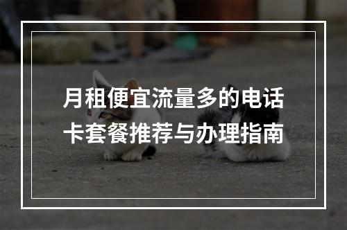 月租便宜流量多的电话卡套餐推荐与办理指南