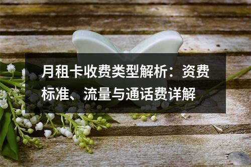 月租卡收费类型解析：资费标准、流量与通话费详解