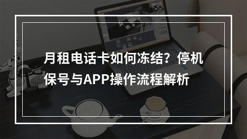 月租电话卡如何冻结？停机保号与APP操作流程解析