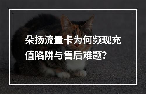 朵扬流量卡为何频现充值陷阱与售后难题？