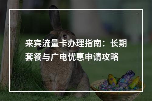 来宾流量卡办理指南：长期套餐与广电优惠申请攻略