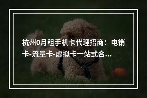 杭州0月租手机卡代理招商：电销卡-流量卡-虚拟卡一站式合作