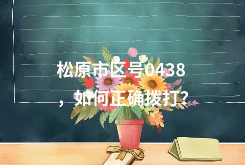 松原市区号0438，如何正确拨打？