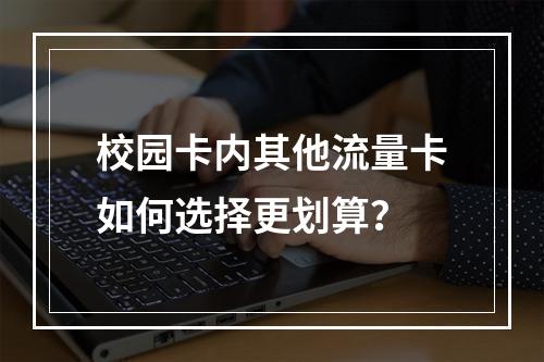 校园卡内其他流量卡如何选择更划算？