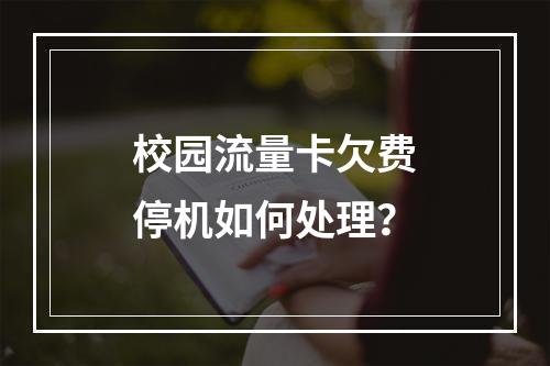 校园流量卡欠费停机如何处理？