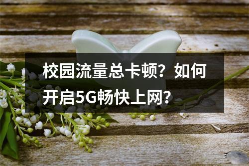 校园流量总卡顿？如何开启5G畅快上网？
