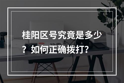 桂阳区号究竟是多少？如何正确拨打？