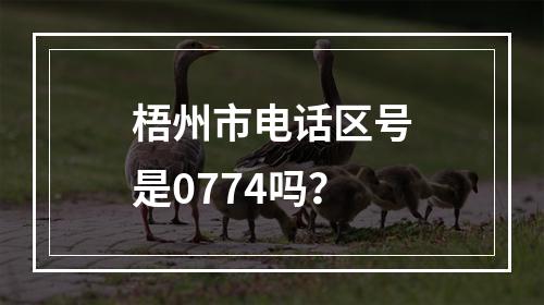 梧州市电话区号是0774吗？