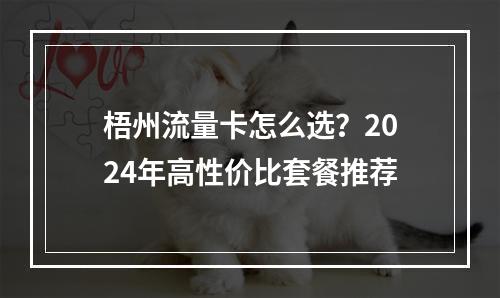 梧州流量卡怎么选？2024年高性价比套餐推荐