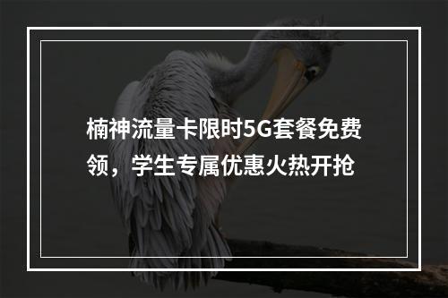 楠神流量卡限时5G套餐免费领，学生专属优惠火热开抢