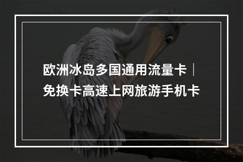 欧洲冰岛多国通用流量卡｜免换卡高速上网旅游手机卡
