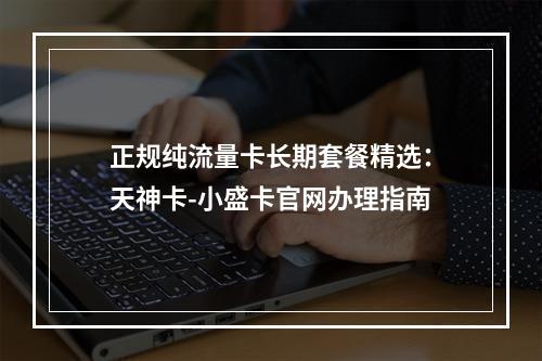 正规纯流量卡长期套餐精选：天神卡-小盛卡官网办理指南