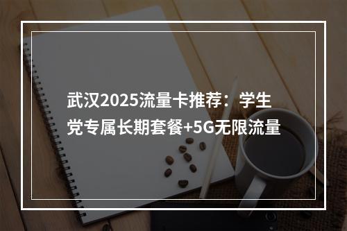 武汉2025流量卡推荐：学生党专属长期套餐+5G无限流量
