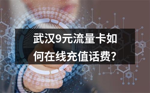武汉9元流量卡如何在线充值话费？