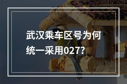 武汉乘车区号为何统一采用027？