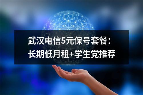 武汉电信5元保号套餐：长期低月租+学生党推荐