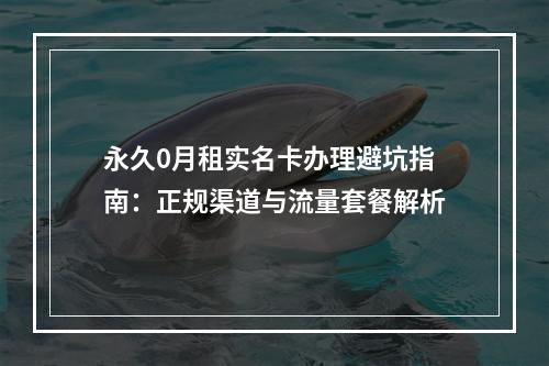 永久0月租实名卡办理避坑指南：正规渠道与流量套餐解析