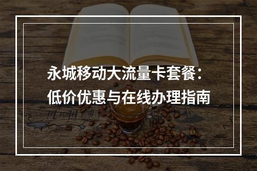 永城移动大流量卡套餐：低价优惠与在线办理指南