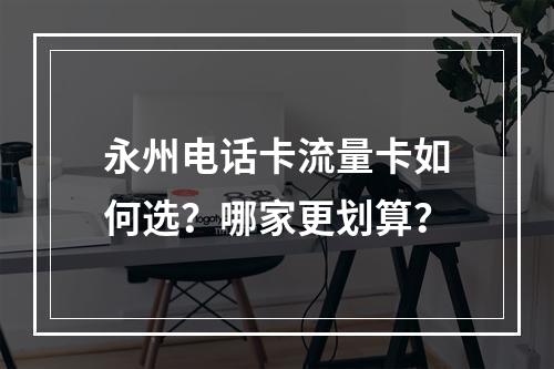 永州电话卡流量卡如何选？哪家更划算？