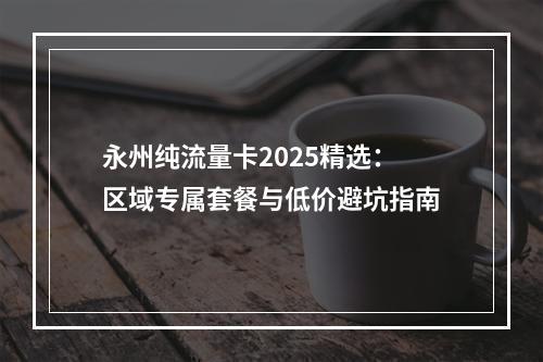 永州纯流量卡2025精选：区域专属套餐与低价避坑指南