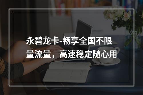 永碧龙卡-畅享全国不限量流量，高速稳定随心用