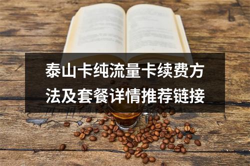 泰山卡纯流量卡续费方法及套餐详情推荐链接