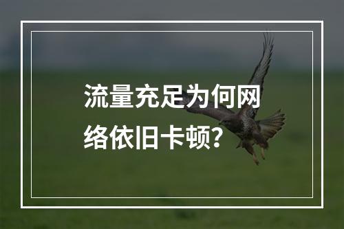 流量充足为何网络依旧卡顿？