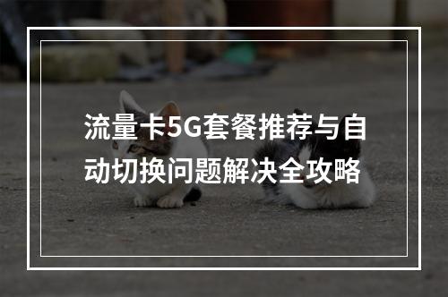流量卡5G套餐推荐与自动切换问题解决全攻略