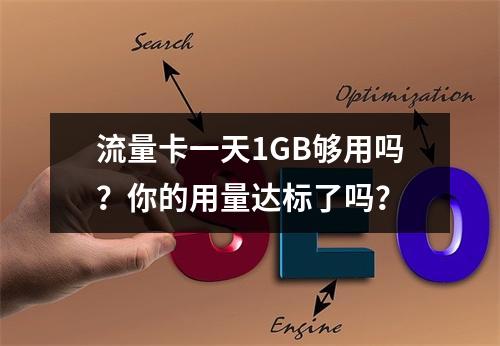 流量卡一天1GB够用吗？你的用量达标了吗？
