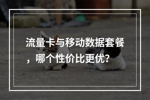 流量卡与移动数据套餐，哪个性价比更优？