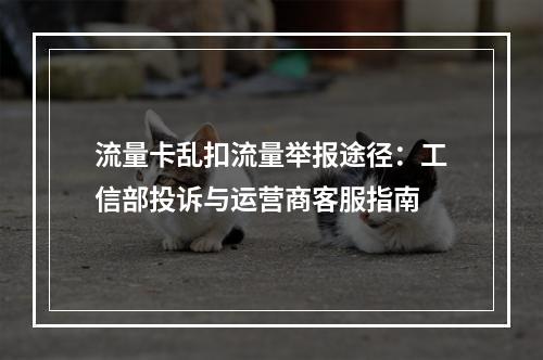 流量卡乱扣流量举报途径：工信部投诉与运营商客服指南