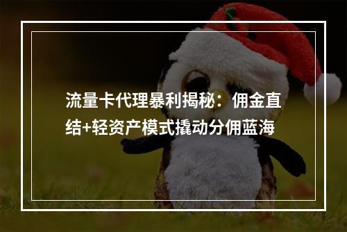 流量卡代理暴利揭秘：佣金直结+轻资产模式撬动分佣蓝海